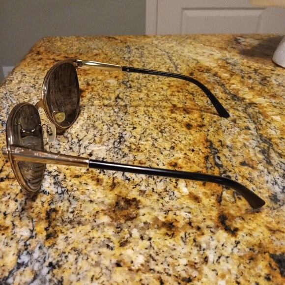 Versace Cat Eye Black Gold Polarized 2168 1377-T3 57-16-140 3P Sunglasses - Picture 6 of 13